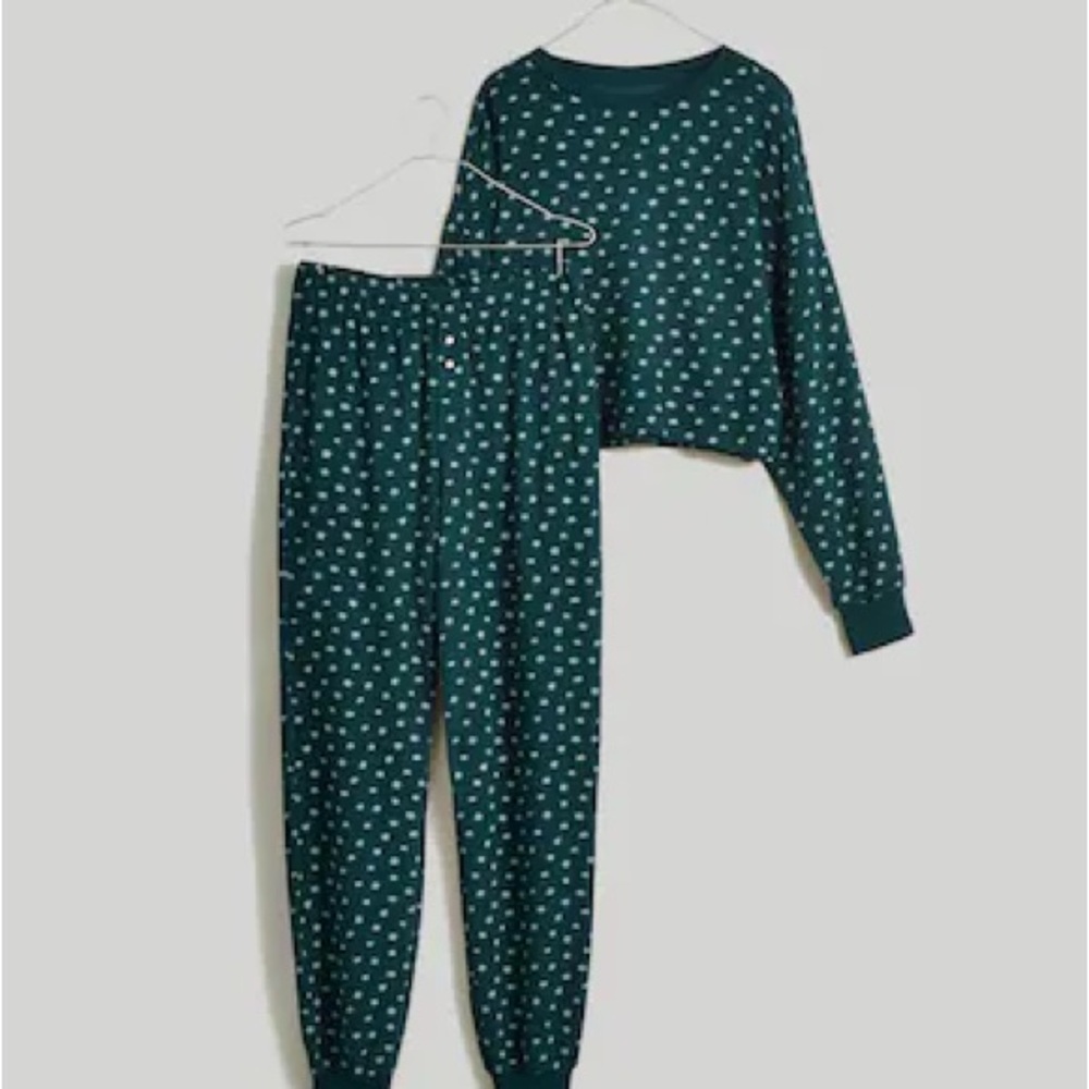 Madewell Women’s Green Floral Pajama Set